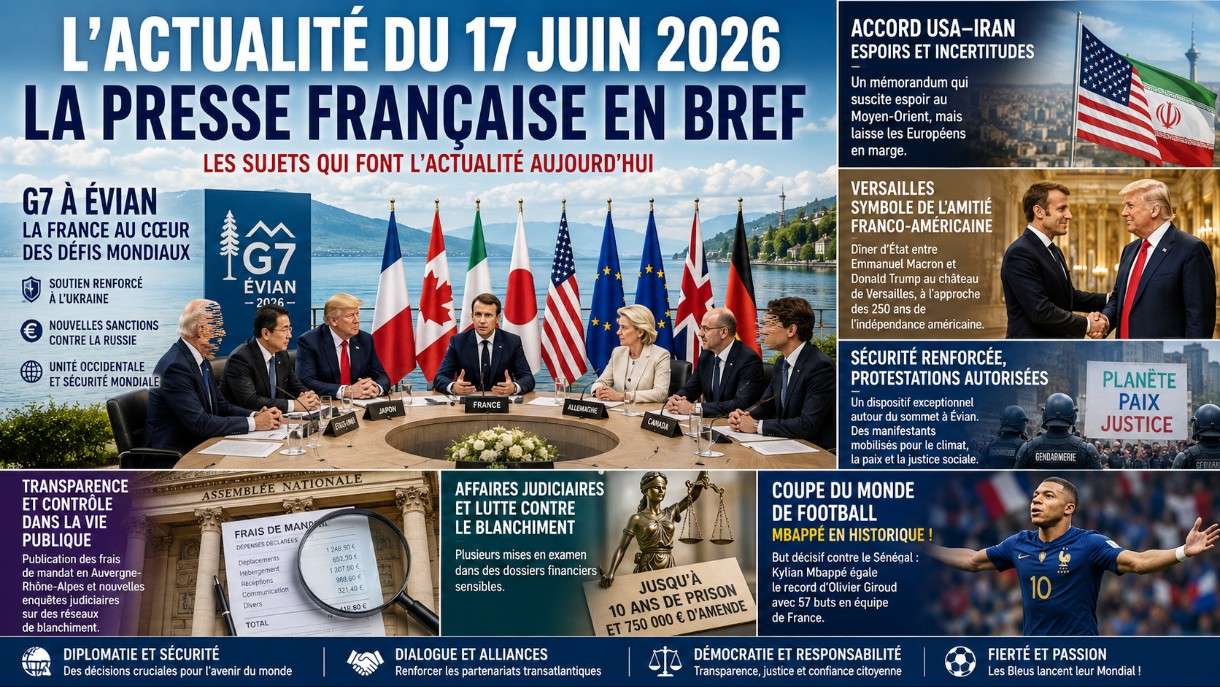 Tagesüberblick: Diese Themen bestimmen die französische Presse am 17. Juni 2026