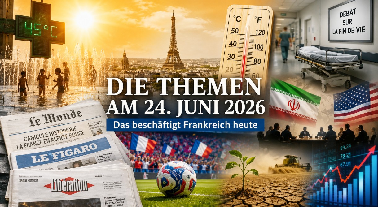 Tagesüberblick: Diese Themen dominieren die französische Presse am 24. Juni 2026