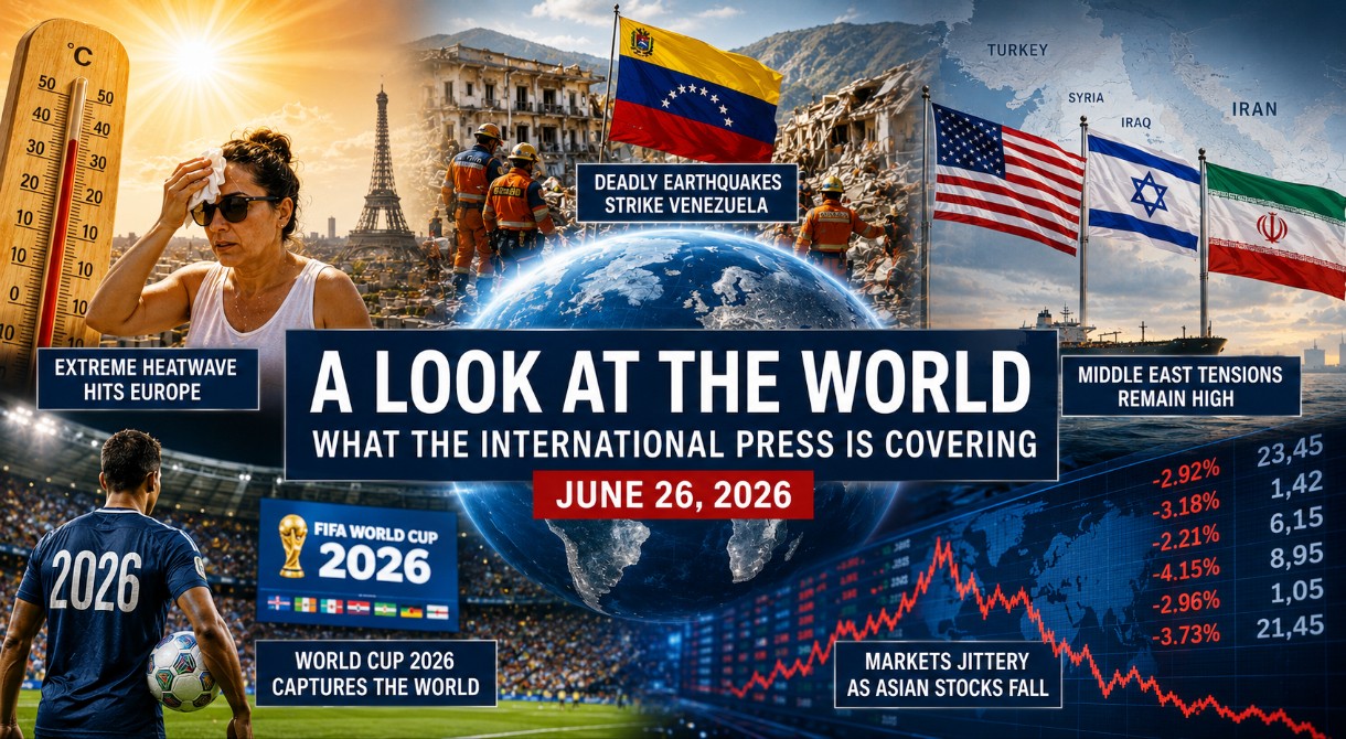 Blick in die Welt: Das beschäftigt die internationale Presse am 26. Juni 2026