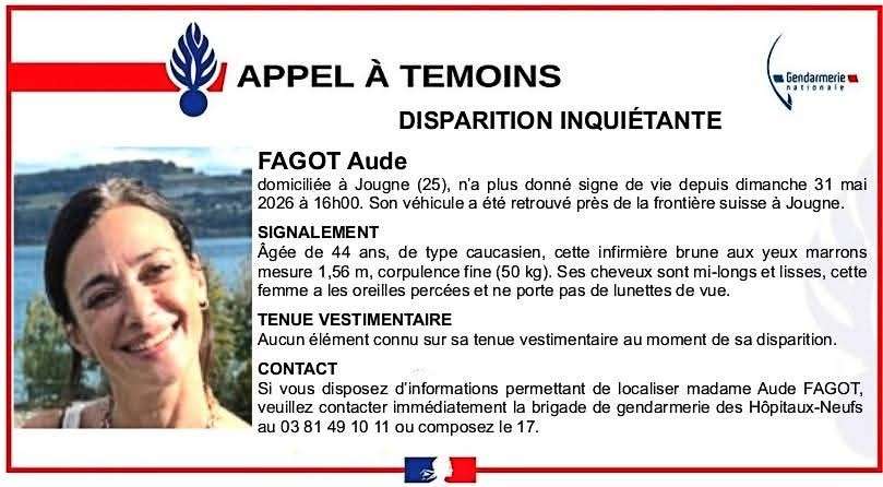 Verschwundene Krankenpflegerin im Haut-Doubs: 250 Freiwillige suchen nach Aude Fagot – bislang ohne Spur