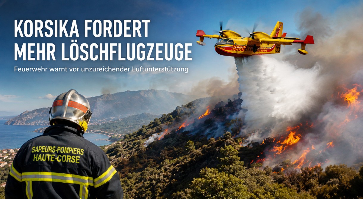 Korsika fordert mehr Löschflugzeuge: Feuerwehr warnt vor unzureichender Luftunterstützung