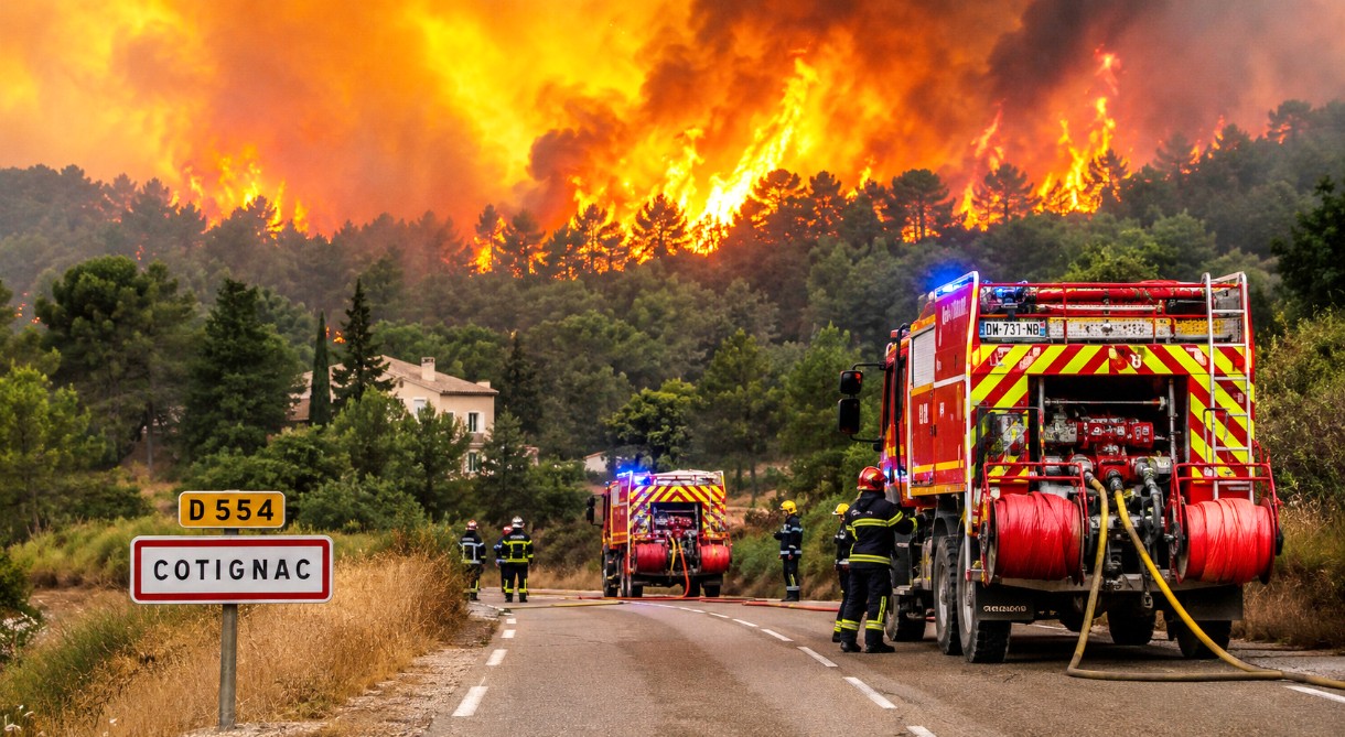 Feuerwehr-im-Einsatz-bei-Waldbrand_Illustration