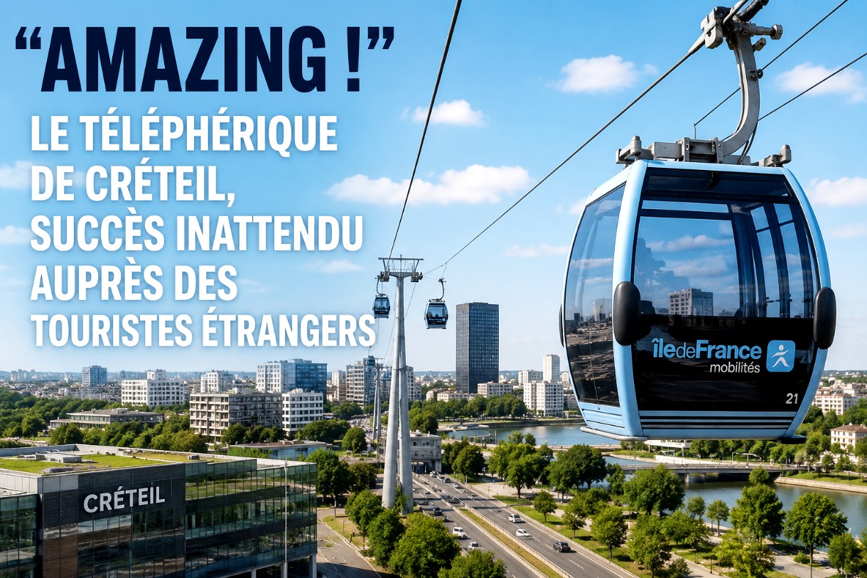 Créteils Seilbahn begeistert Touristen aus aller Welt