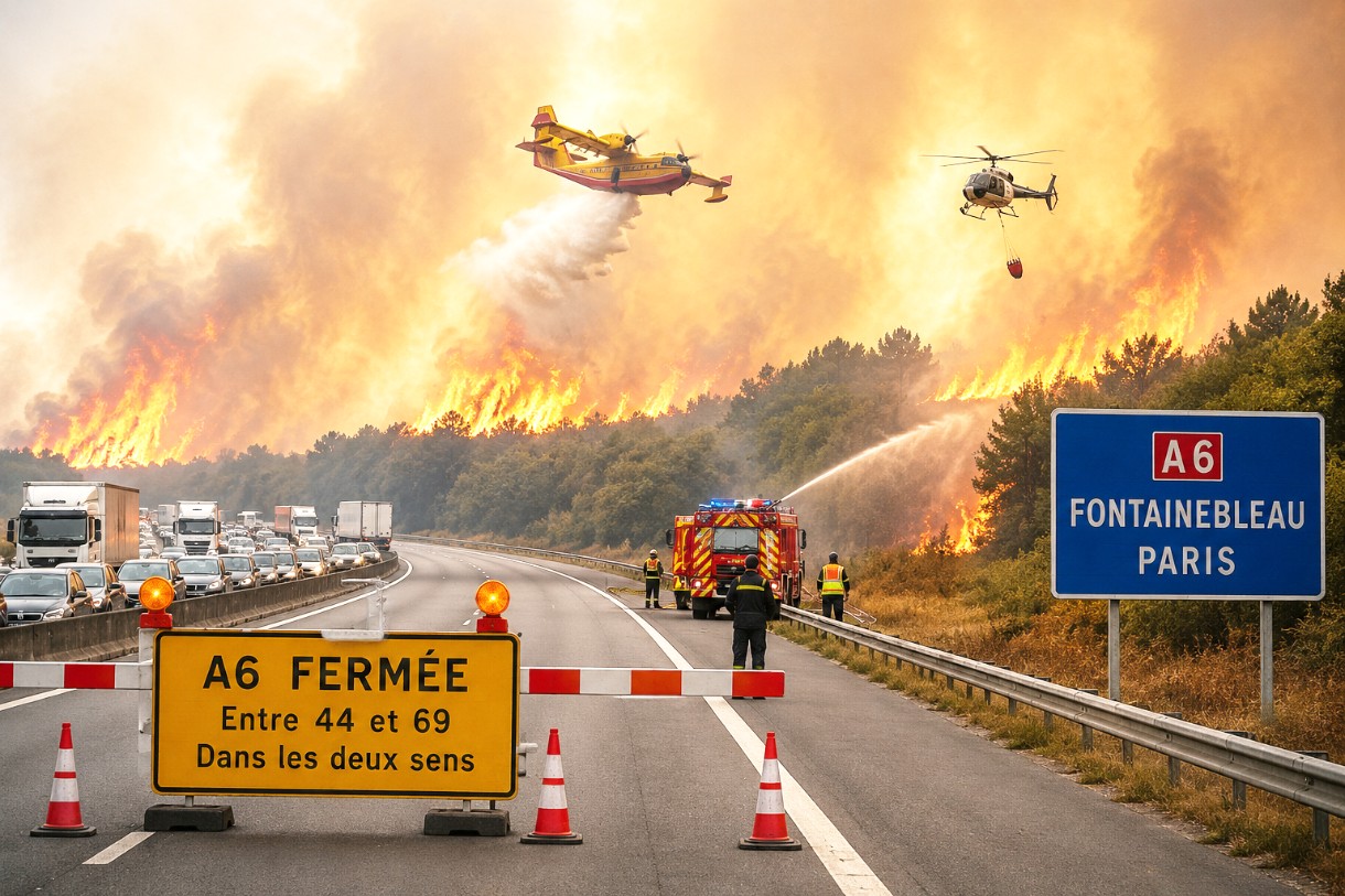 Brand an der A6 legt Verkehr südlich von Paris lahm