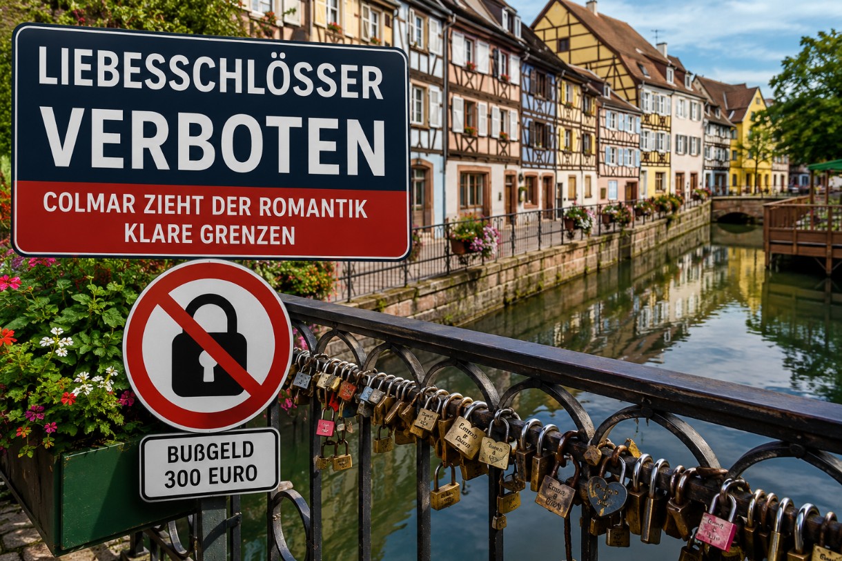 Liebesschlösser verboten: Colmar zieht der Romantik klare Grenzen