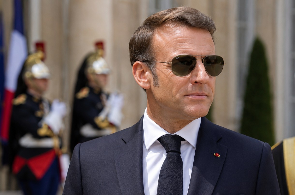 Macron trägt erneut seine markante Pilotenbrille – Élysée verweist auf harmloses Augenproblem