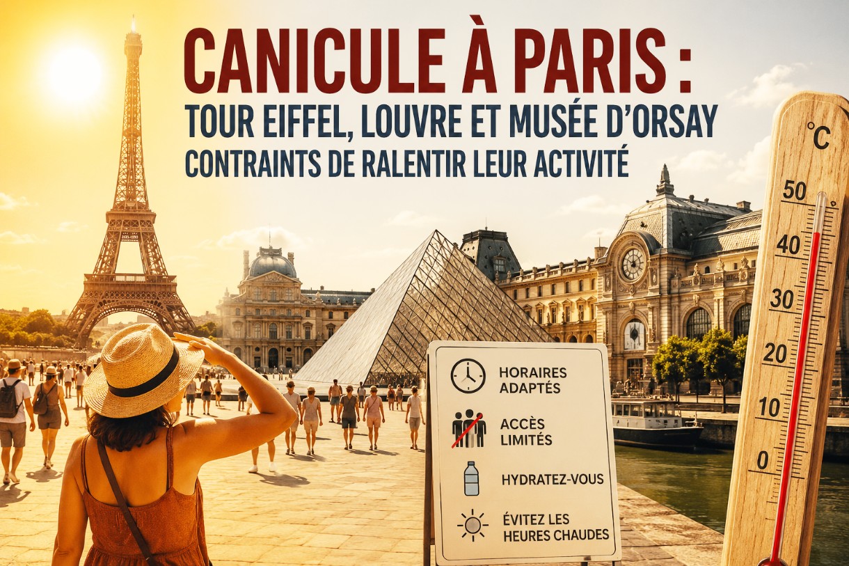 Eiffelturm, Louvre und Musée d’Orsay: Paris schaltet wegen der Hitzewelle einen Gang herunter