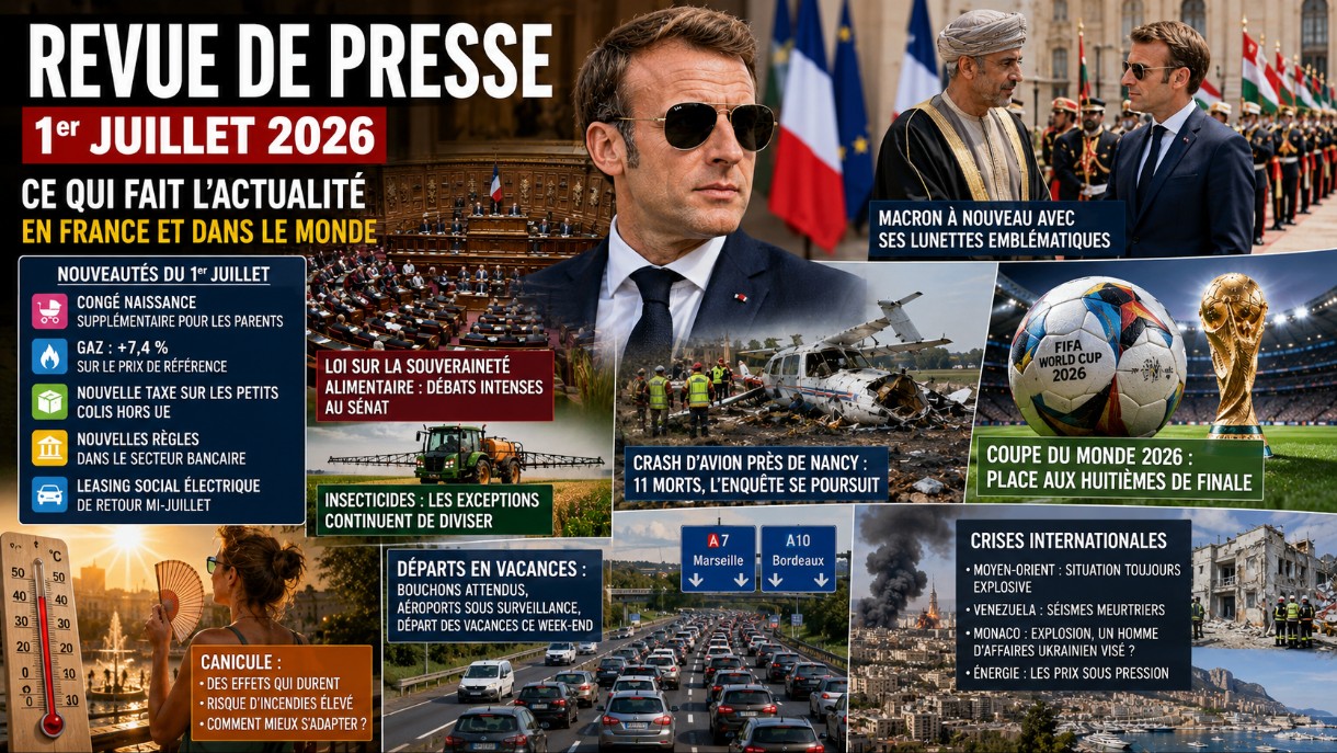 Tagesüberblick: Was beschäftigt die französische Presse am 1. Juli 2026?