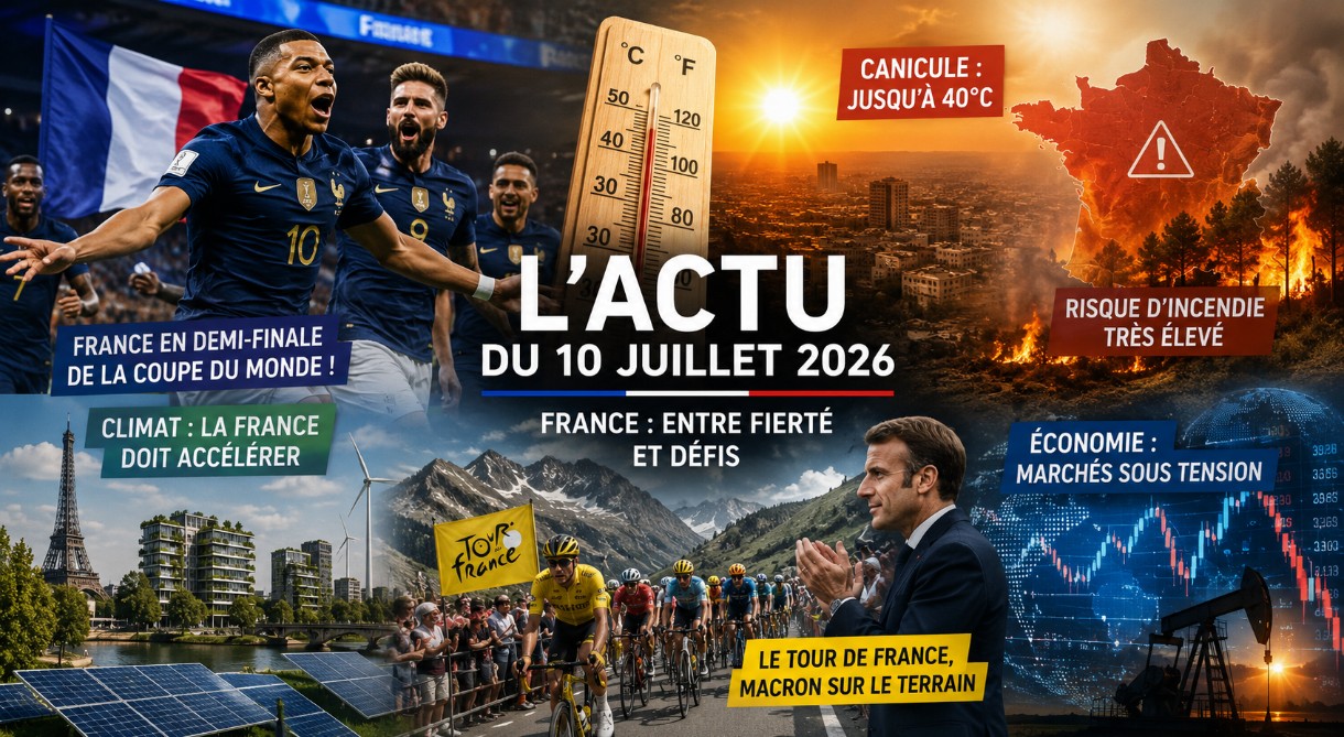 Zwischen Fußball-Euphorie und Hitzekrise: Diese Themen prägen Frankreich am 10. Juli 2026