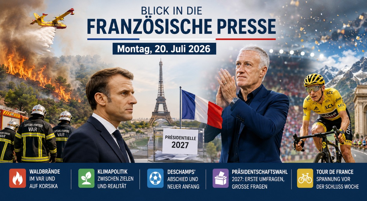 Blick in die französische Presse: Waldbrände, Klimadebatte und erste Weichen für 2027