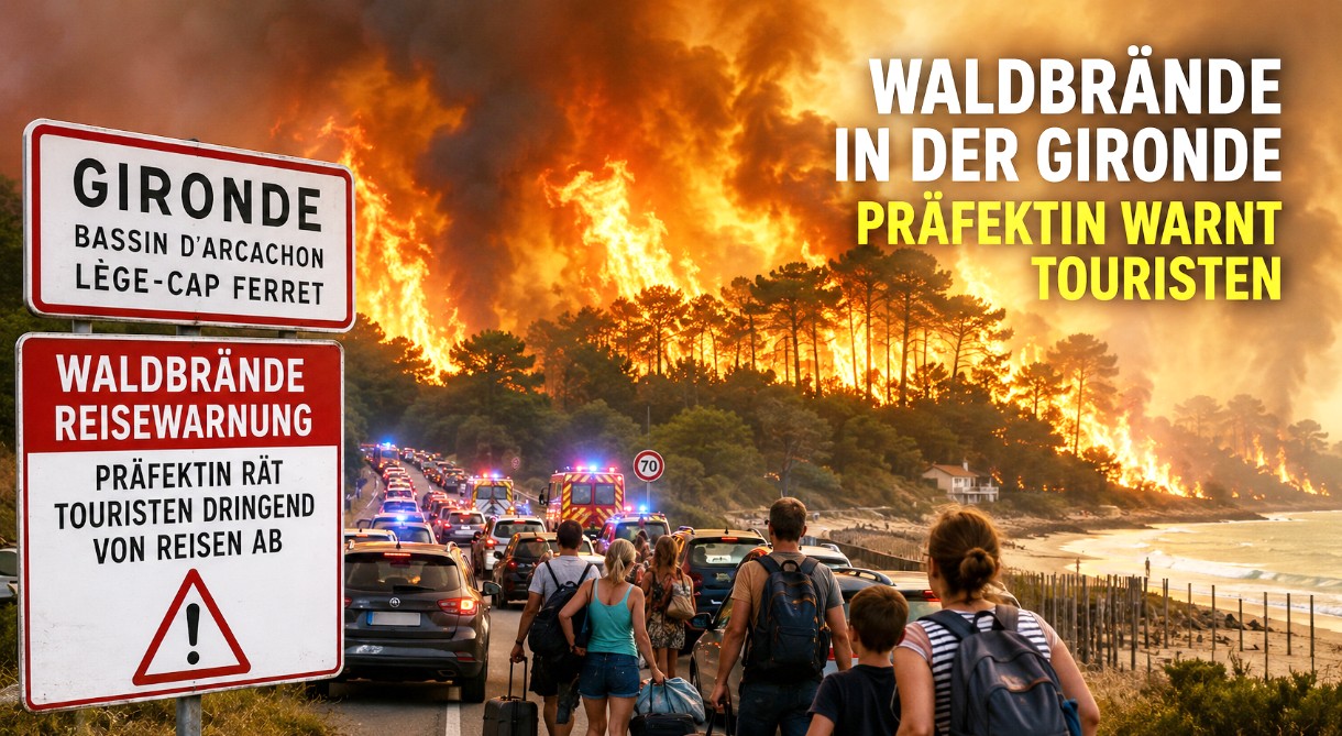 Waldbrände in der Gironde: Präfektin rät Touristen dringend von Reisen in die Region ab