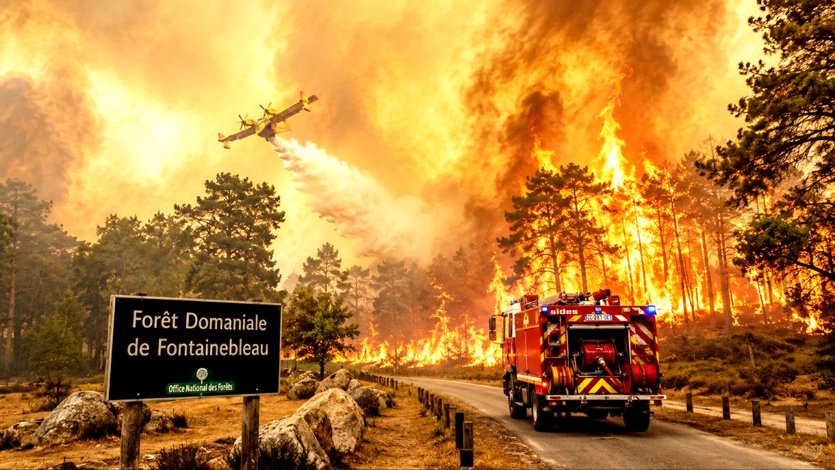 Flammen verwüsten den Wald von Fontainebleau – Verdacht auf Brandstiftung rückt in den Fokus