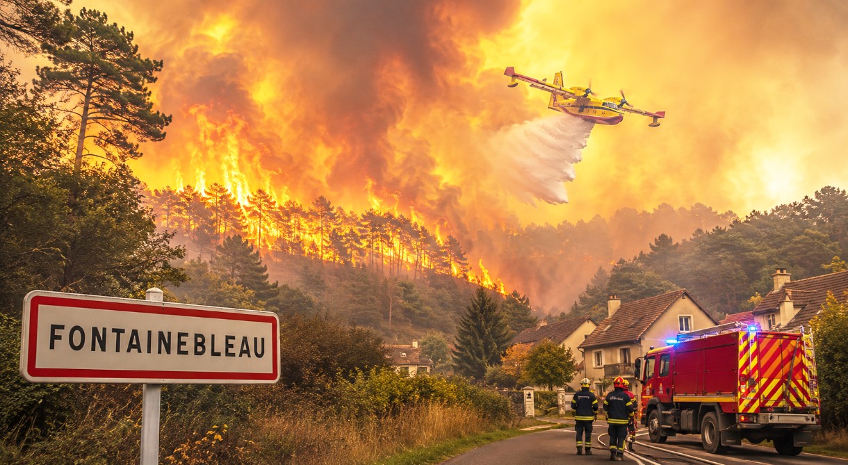 Waldbrand bei Fontainebleau: Fast 200 Menschen müssen ihre Häuser verlassen