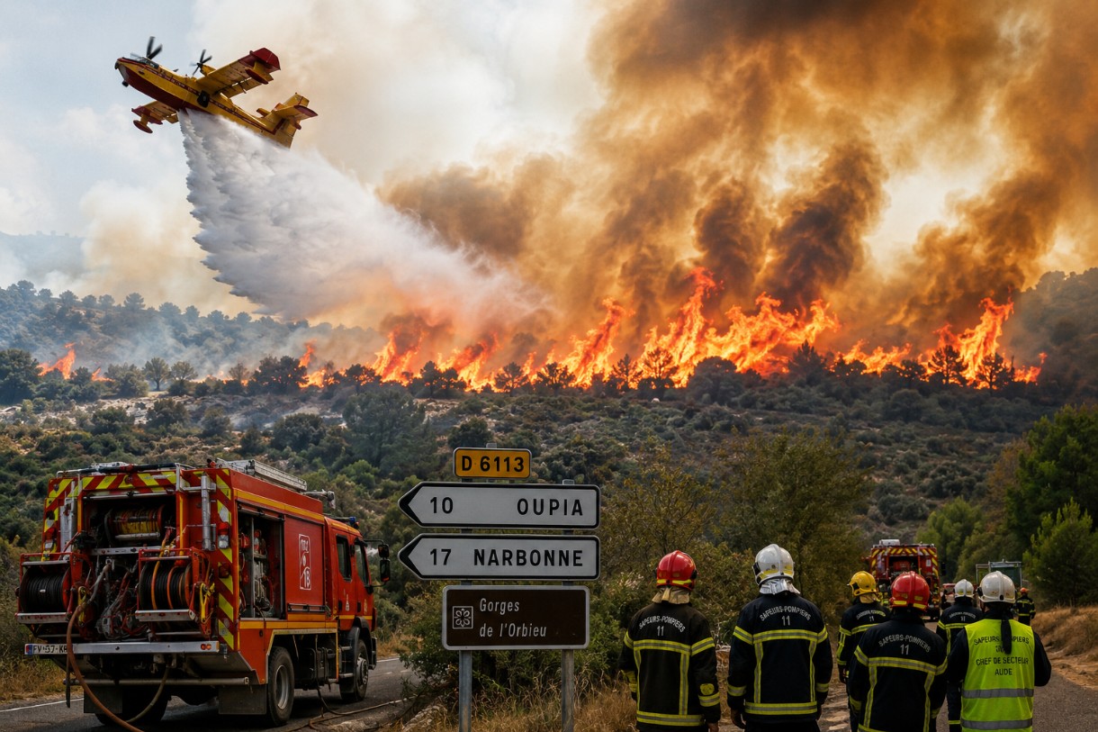 Waldbrand zwischen Hérault und Aude unter Kontrolle – Gefahr bleibt dennoch hoch