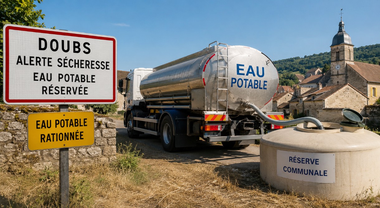 Wasser aus Tanklastern: Im Doubs gehen bereits im Juli die Reserven aus