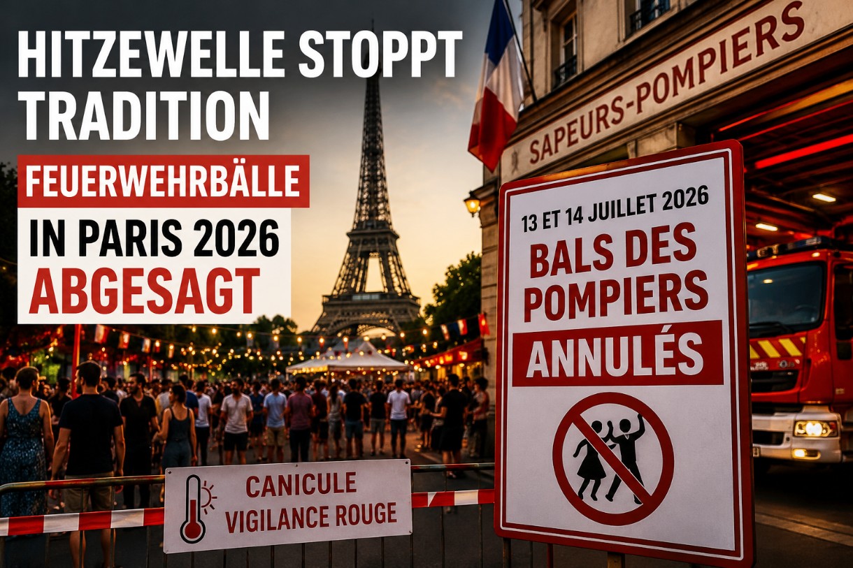 Hitzewelle stoppt Tradition: Feuerwehrbälle in Paris zum Nationalfeiertag abgesagt