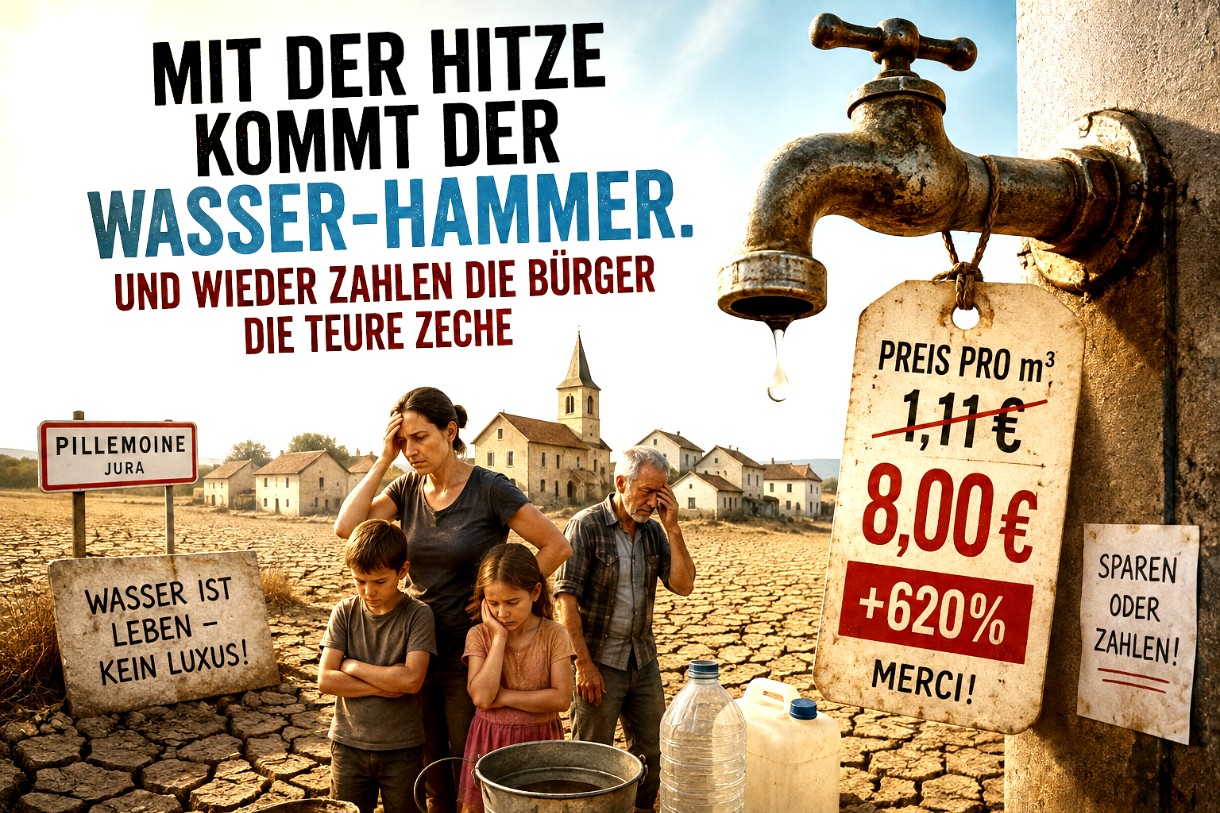 Kommentar: Mit der Hitze kommt der Wasser-Hammer. Und wieder zahlen die Bürger die teure Zeche
