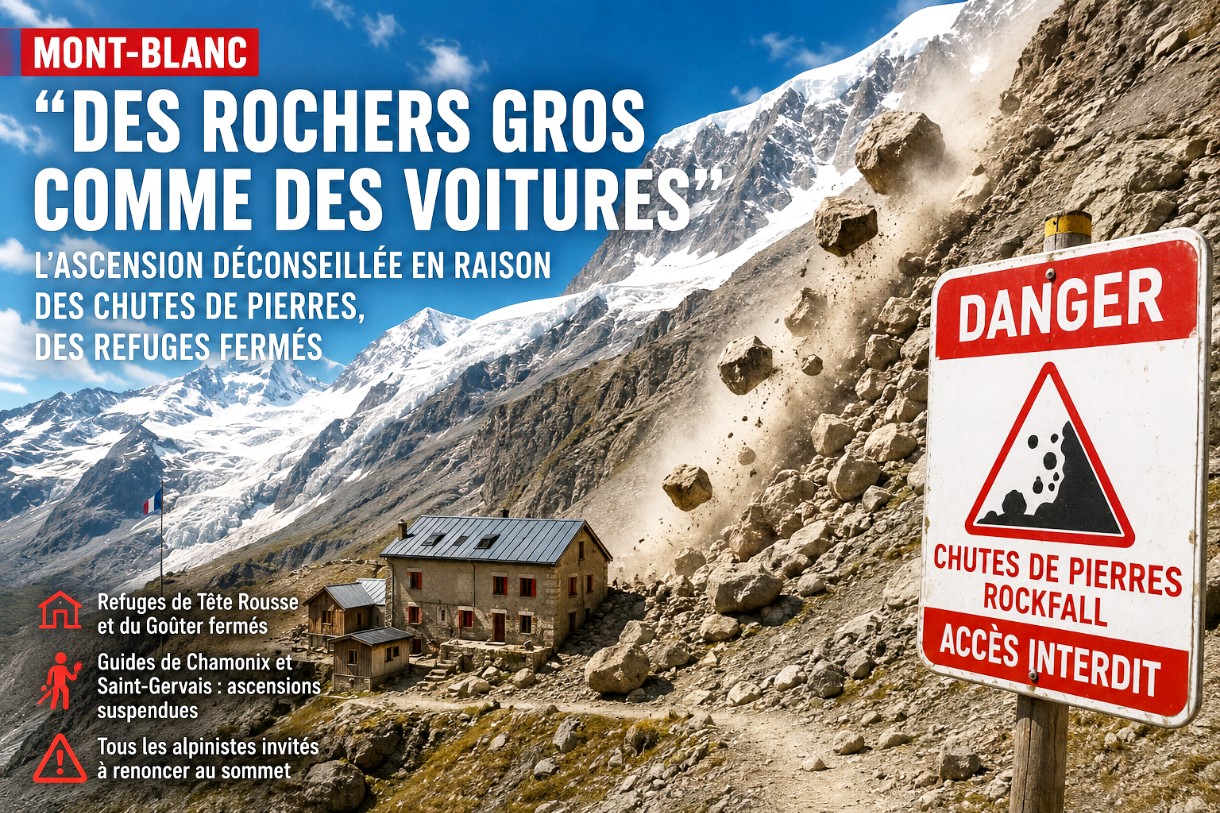 Mont Blanc: Wenn Felsen so groß wie Autos vom Berg stürzen