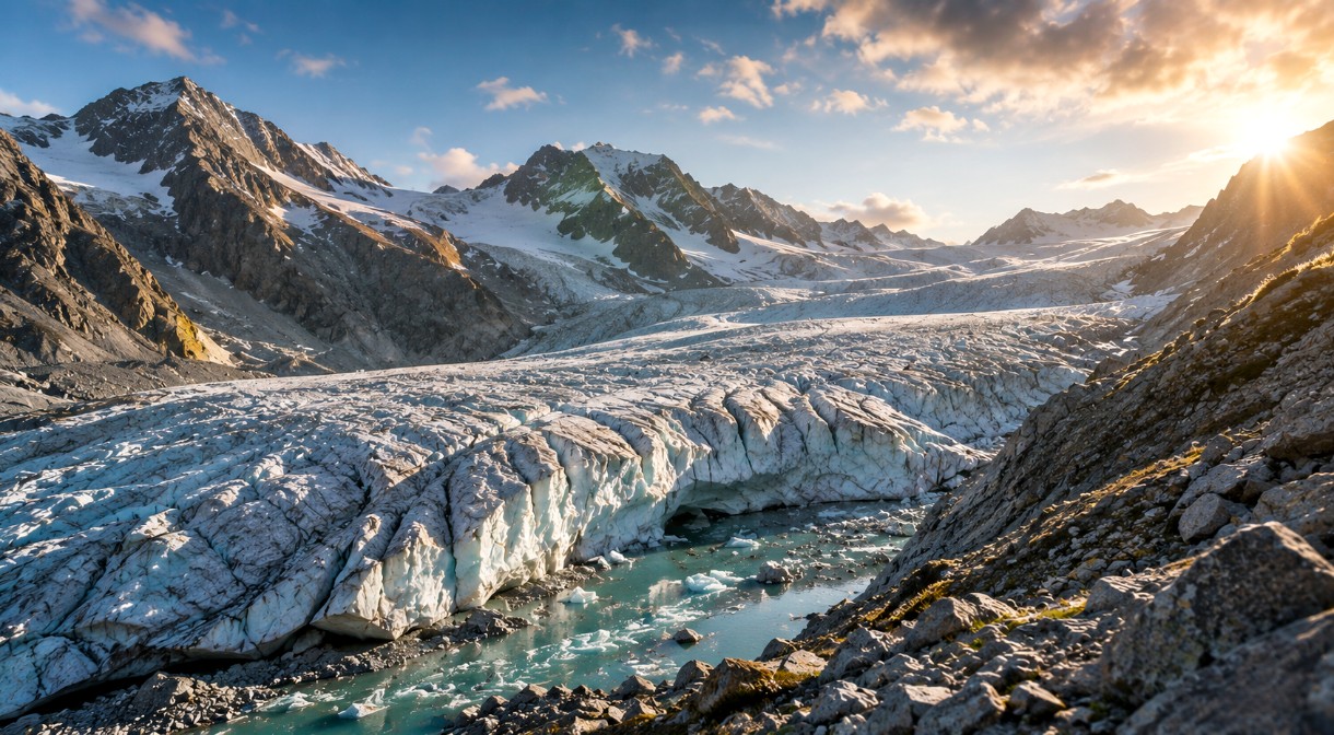 Gletscherschmelze-Alpen_Illustration
