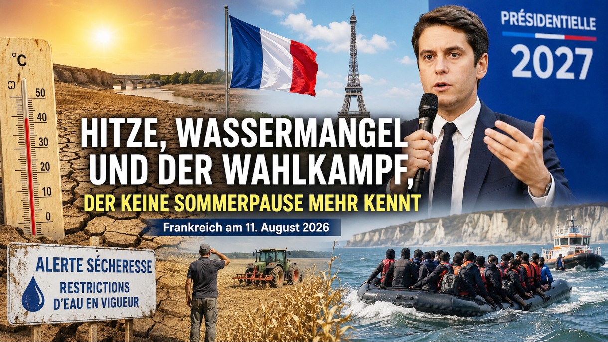Tagesüberblick-Frankreich-Hitzewelle-Wahlkampf_Illustration
