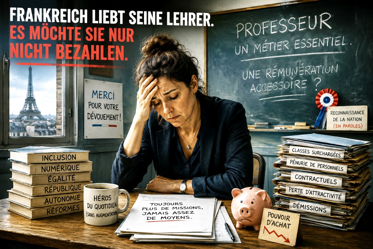 Frankreich liebt seine Lehrer. Es möchte sie nur nicht bezahlen.