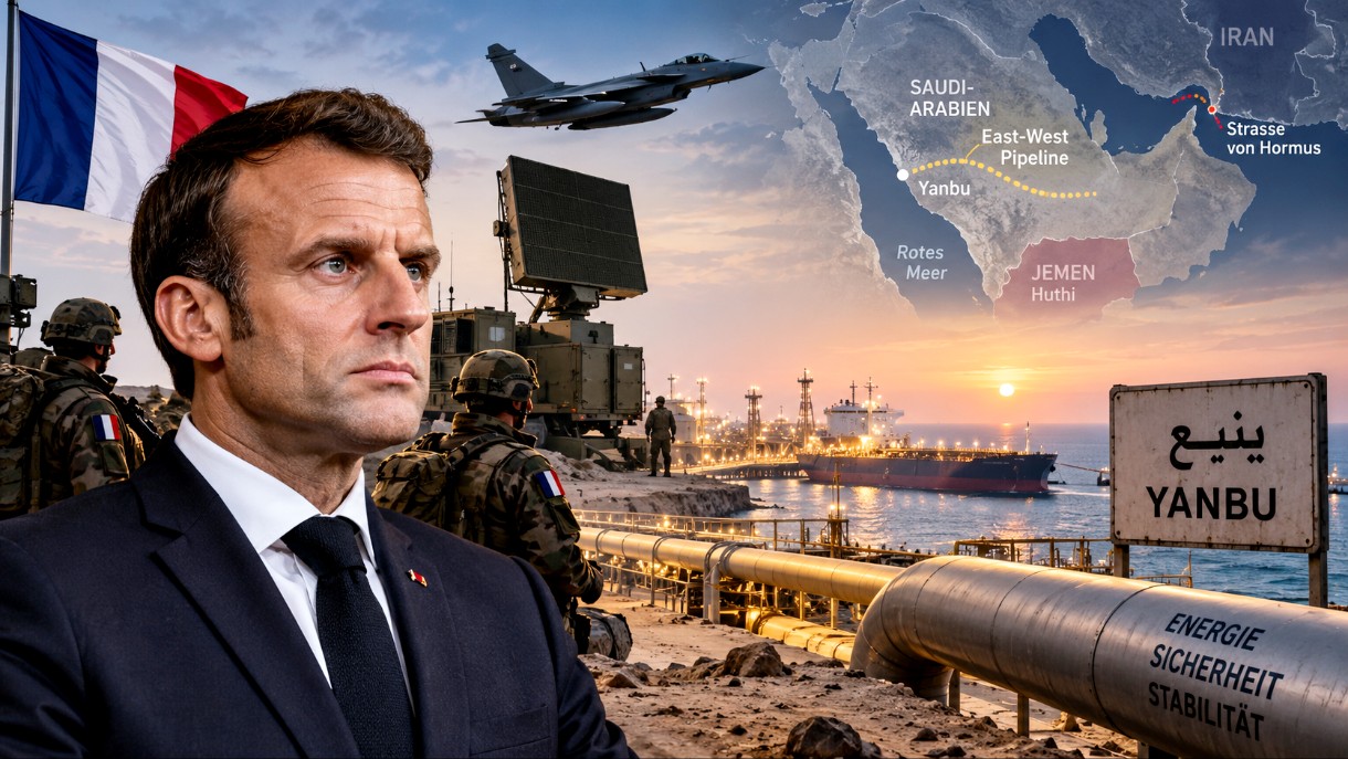 Macron-Geopolitik-Energie-und-Sicherheit-in-Yanbu_Illustration