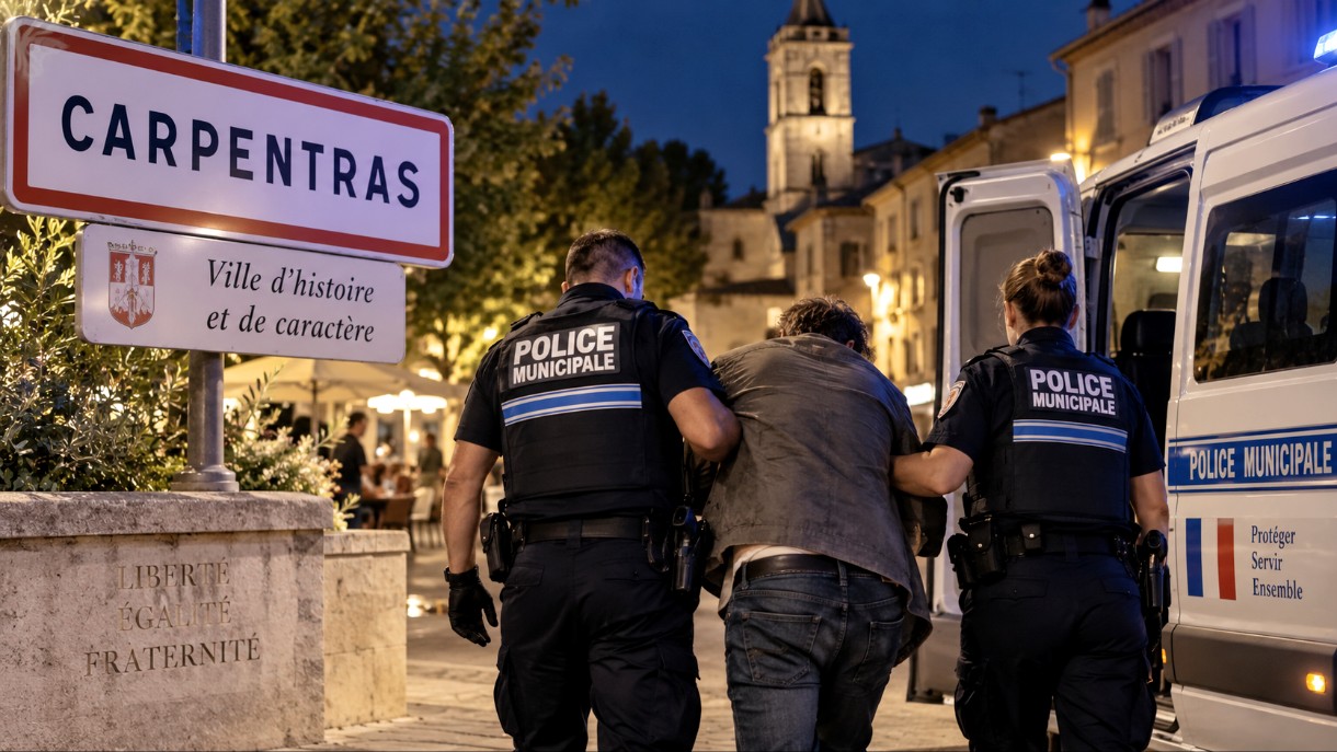 Nächtlicher-Polizeieinsatz-in-Carpentras_Illustration