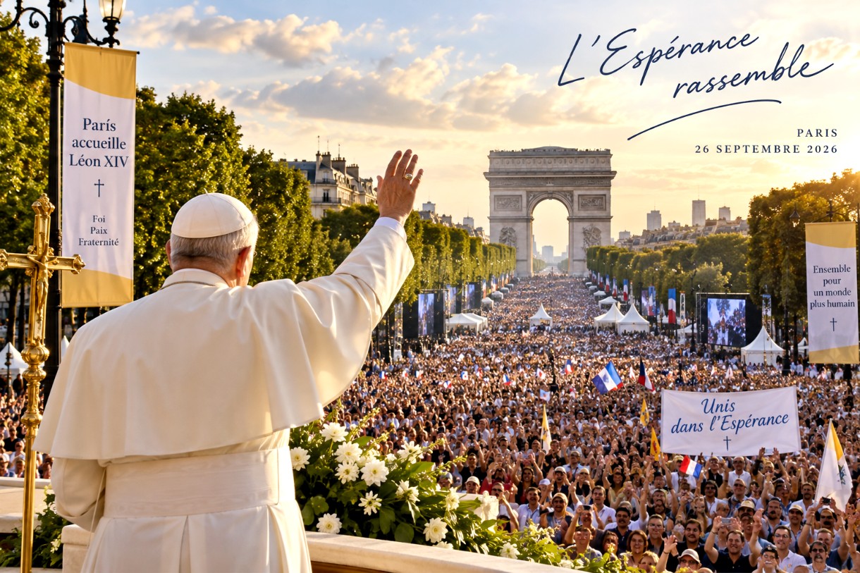 Papstsegen-vor-dem-Triumphbogen_Illustration