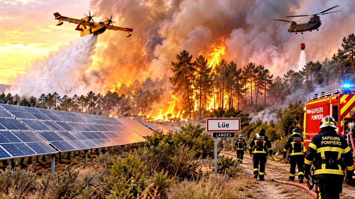 Waldbrand in den Landes: Feuer bei Lüe nach Verlust von 190 Hektar unter Kontrolle