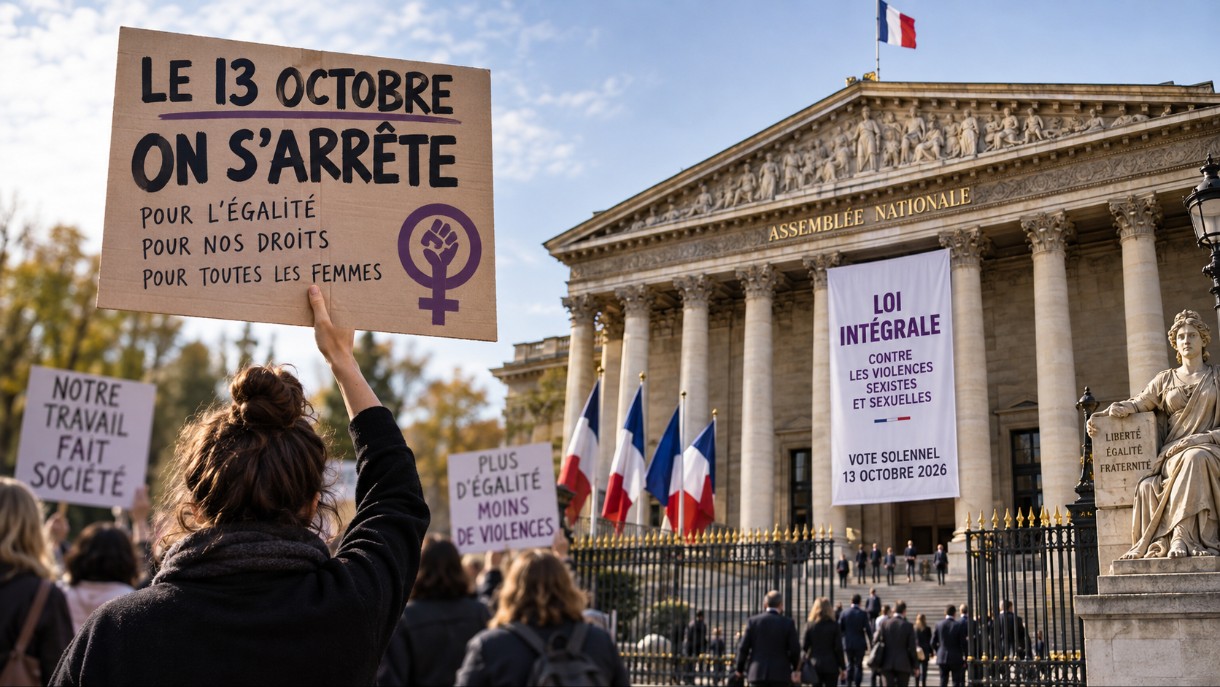 Protest-der-Frauen-vor-der-Assemblée-nationale_Illustration