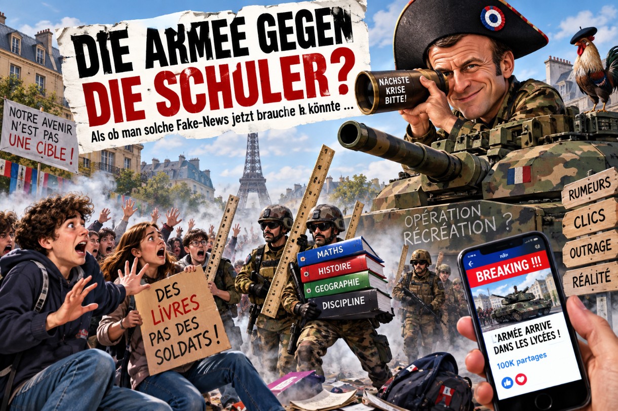 Die Armee gegen die Schüler? Als ob man solche Fake-News jetzt brauchen könnte